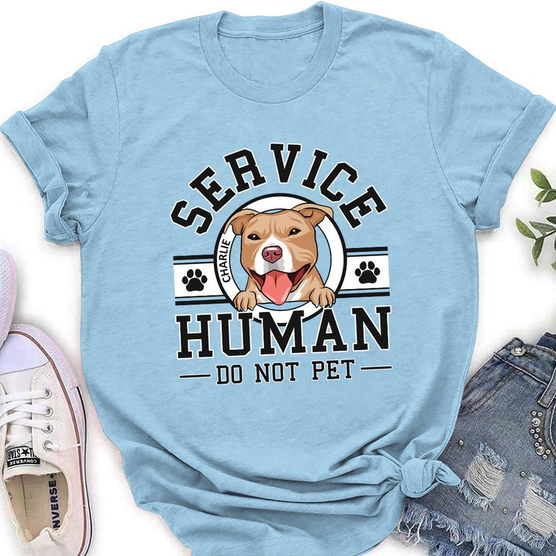 Dog Service Human Logo - Personalized Custom Women&