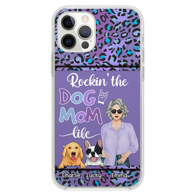 Dog Mom Leopard - Personalized Custom Phone Case