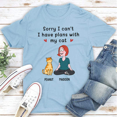 Plans With Cats - Personalized Custom Unisex T-shirt