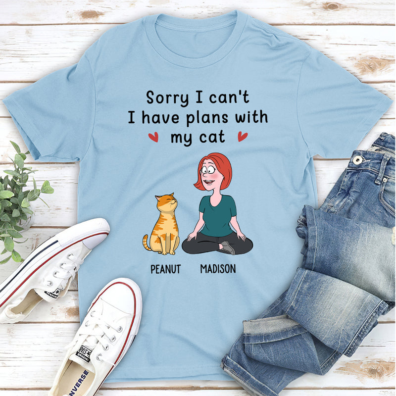 Plans With Cats - Personalized Custom Unisex T-shirt