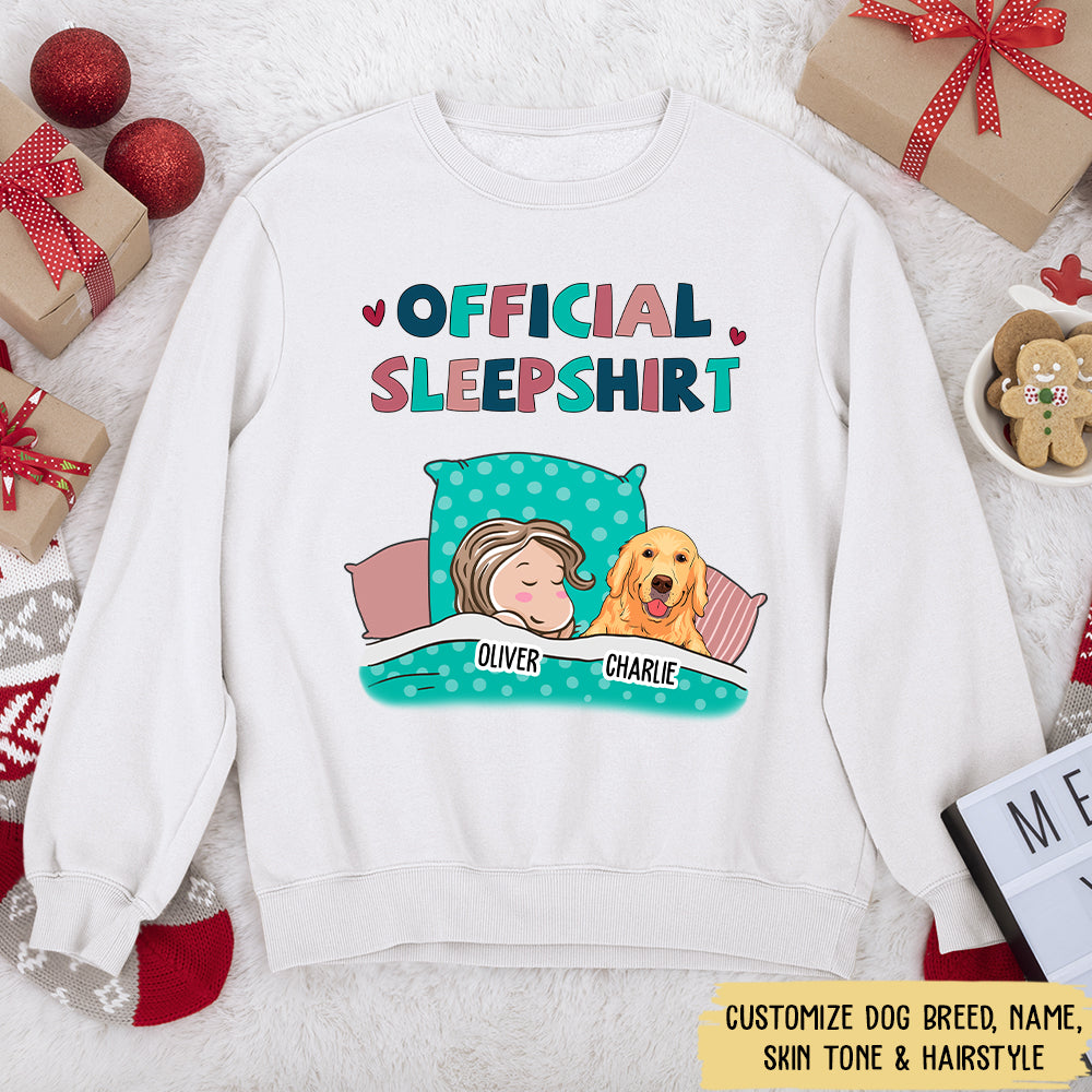 Pet Official Sleepshirt Personalized Dog Parents Life Custom Unisex Sweatshirt