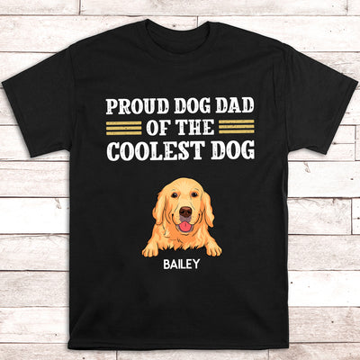 Proud Dog Dad - Personalized Custom Unisex T-shirt