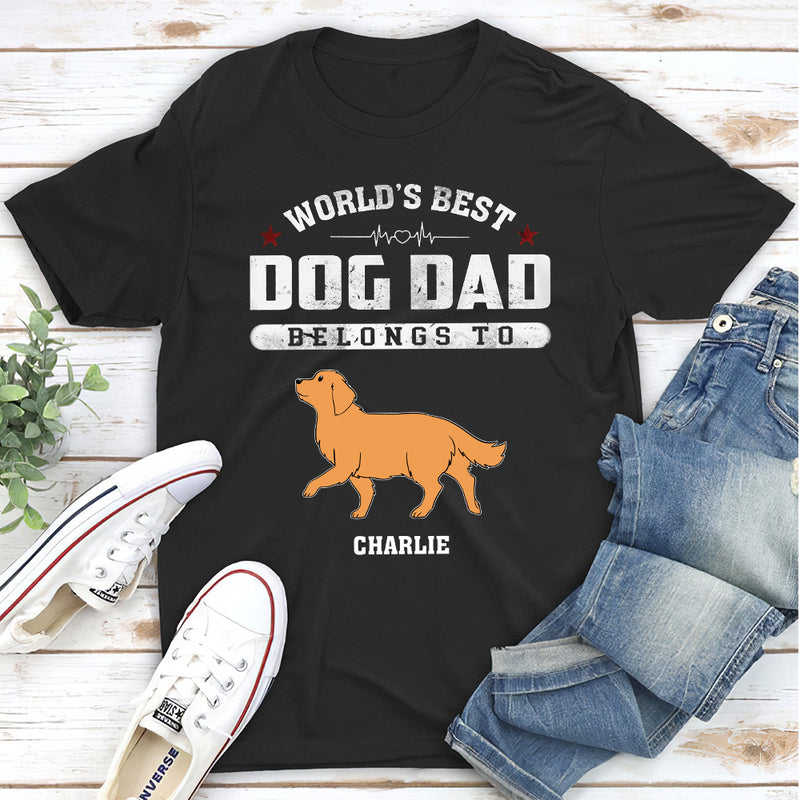 Dad Belongs To - Personalized Custom Unisex T-shirt