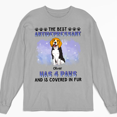 4 Paws Antidepressant - Personalized Custom Long Sleeve T-shirt