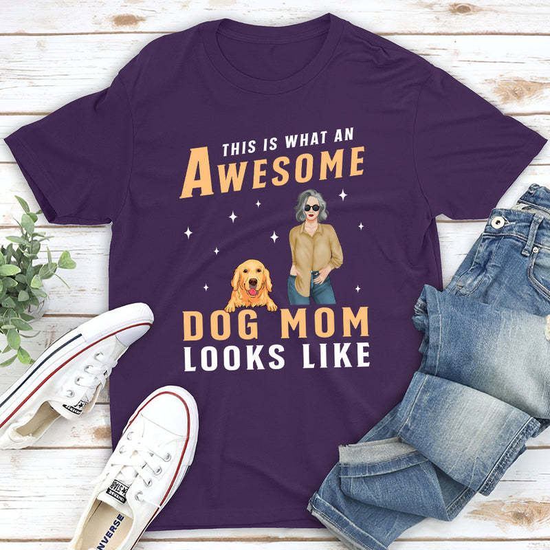 Dog Mom Looks Like - Personalized Custom Unisex T-shirt