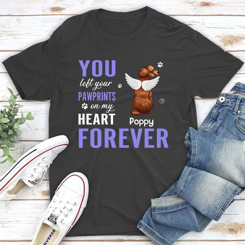 You Left Your Pawprints - Personalized Custom Unisex T-shirt