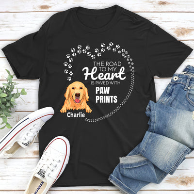 Paved With Pawprints - Personalized Custom Unisex T-shirt