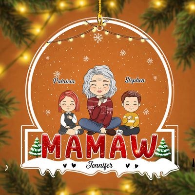 Nana And Kids - Personalized Custom Acrylic Ornament