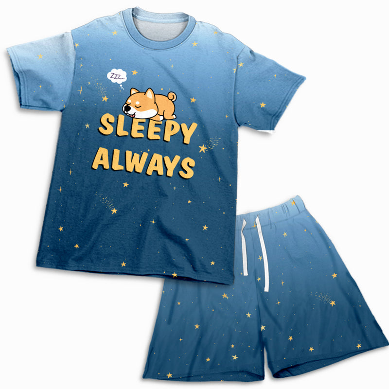 Sleepy Always - Personalized Custom Short Pajama Set