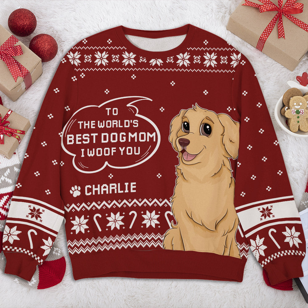 Dog Saying Custom Dogs Lover Personalized Christmas Ugly Sweatshirt
