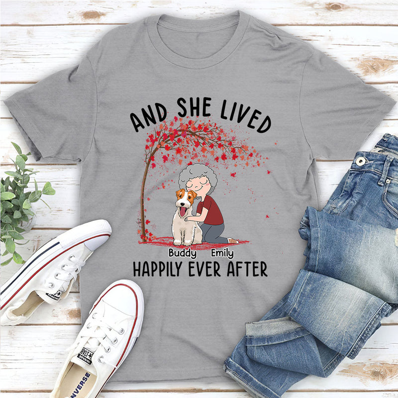 Lived Happily - Personalized Custom Unisex T-shirt