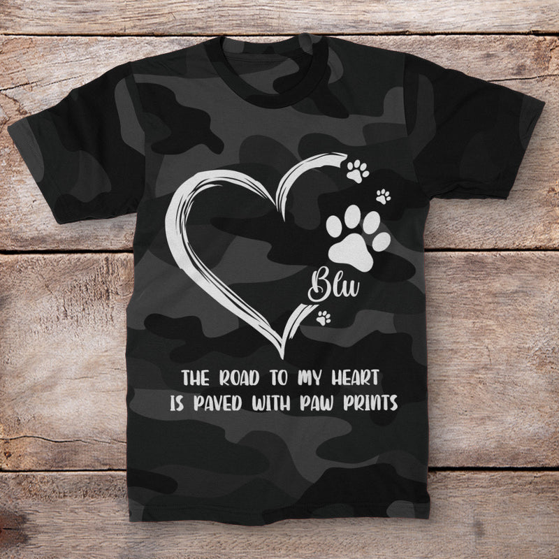 The Road To My Heart Camo - Personalized Custom All-over-print T-shirt