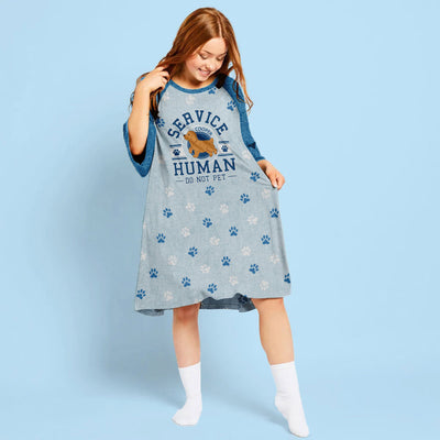 Service Human Pattern - Personalized Custom 3/4 Sleeve Dress