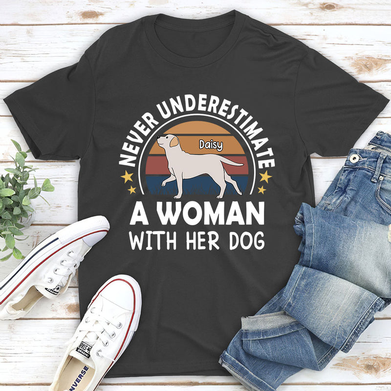 Woman With Dogs - Personalized Custom Unisex T-shirt