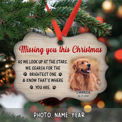 Missing You This Christmas - Personalized Custom Aluminum Ornament