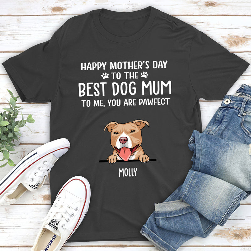 Best Dog Mom - Personalized Custom T-shirt - Dog Mom Mother&