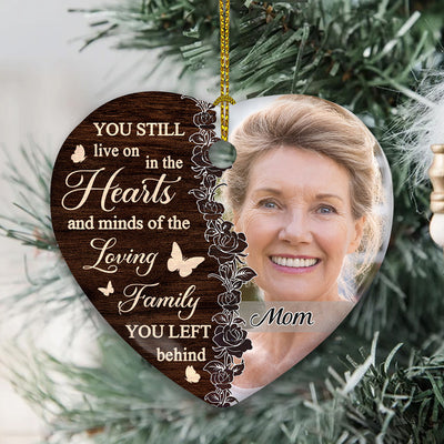 Always Be Remembered - Personalized Custom Heart Ceramic Ornament