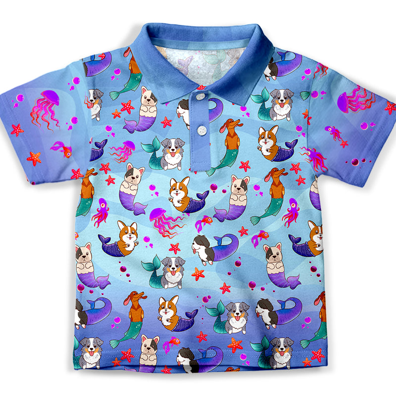 Dog And Ocean - Kids Polo Shirt