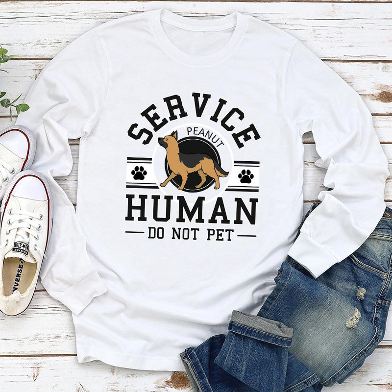 Service Human Logo- Personalized Custom Long Sleeve T-shirt