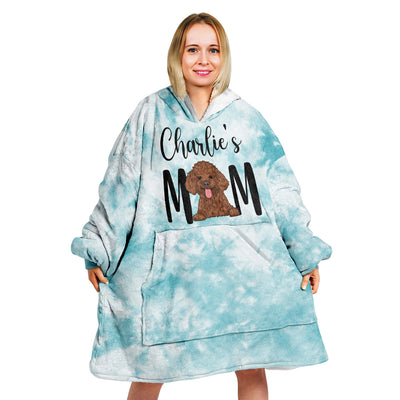 Dog Mom - Personalized Custom Blanket Hoodie