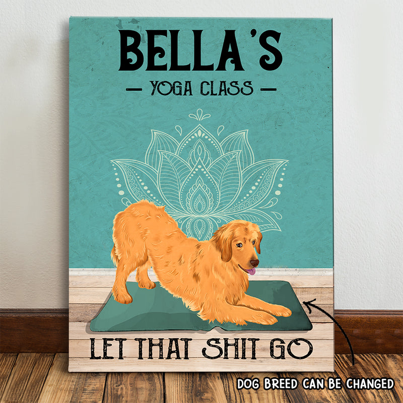 Dog Yoga Class - Personalized Custom Canvas