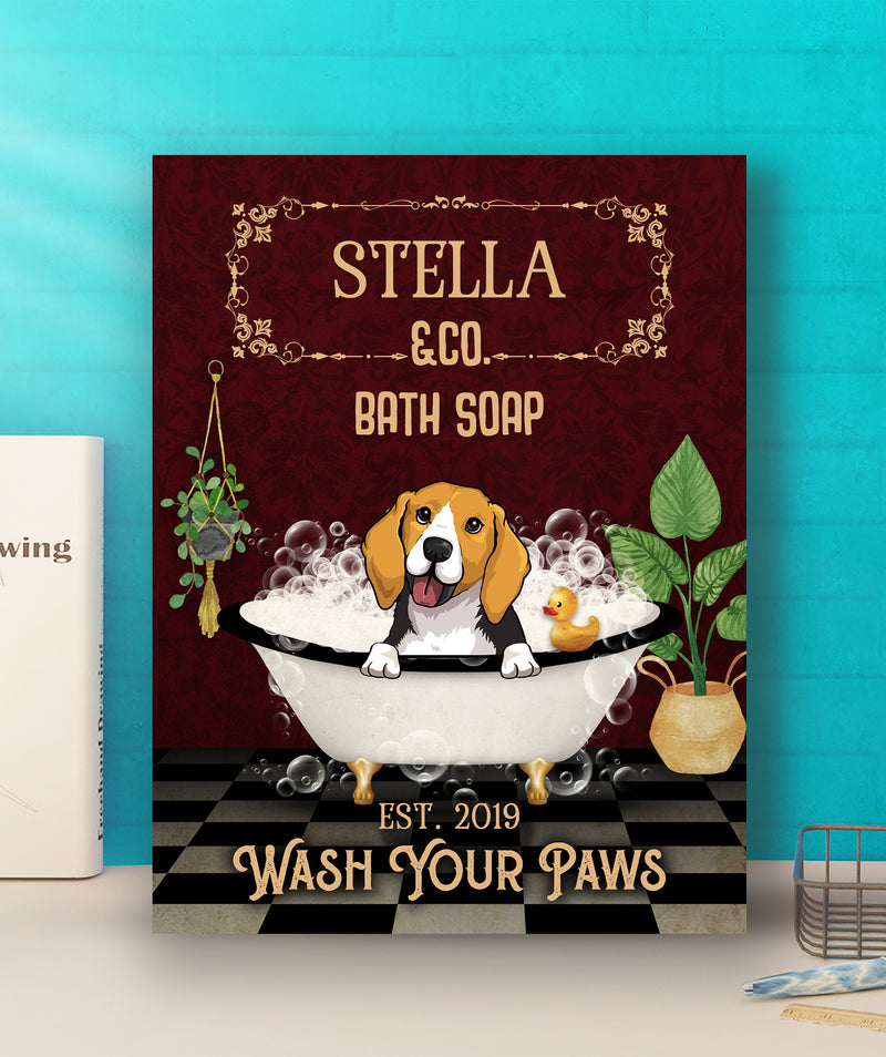 Wash Your Paws - Personalized Custom Canvas
