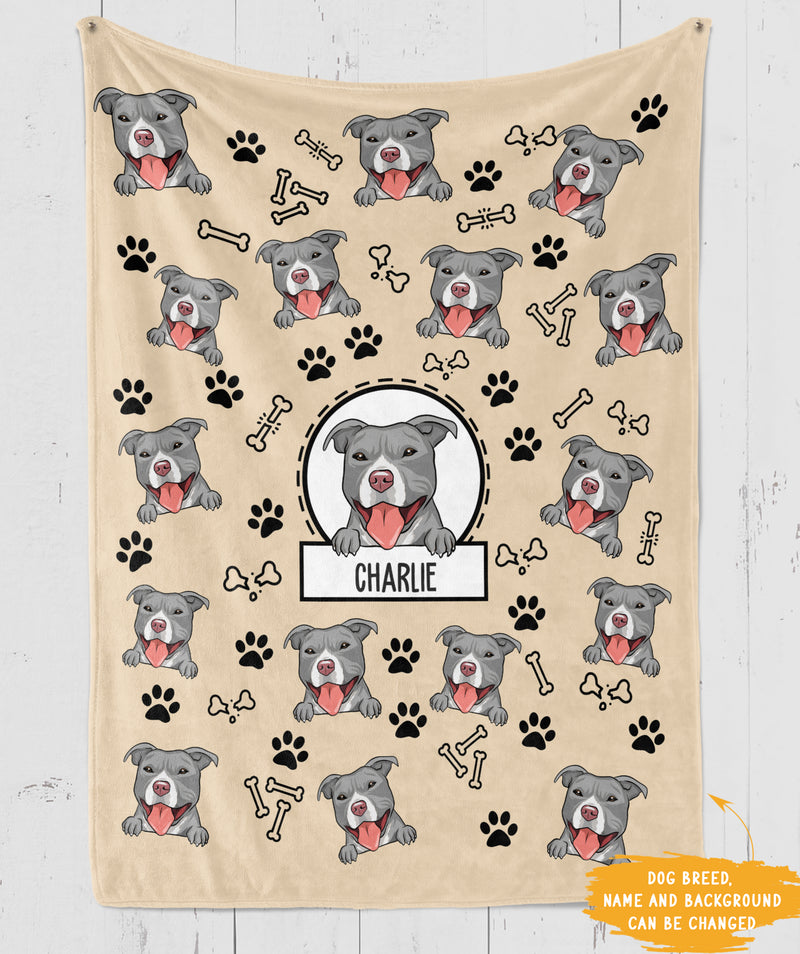 Lovely Dog - Personalized Custom Fleece Blanket - Gifts For Dog Lovers