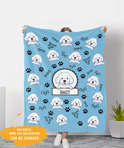 Lovely Dog - Personalized Custom Fleece Blanket - Gifts For Dog Lovers