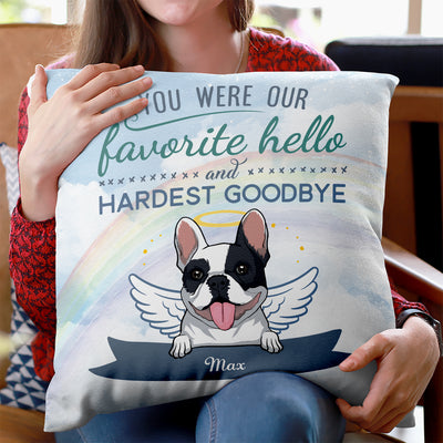 Favorite Hello - Personalized Custom Throw Pillow - Pet Memorial Gifts