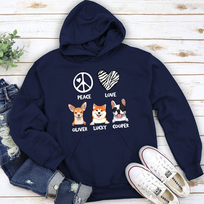 Peace And Love - Personalized Custom Hoodie