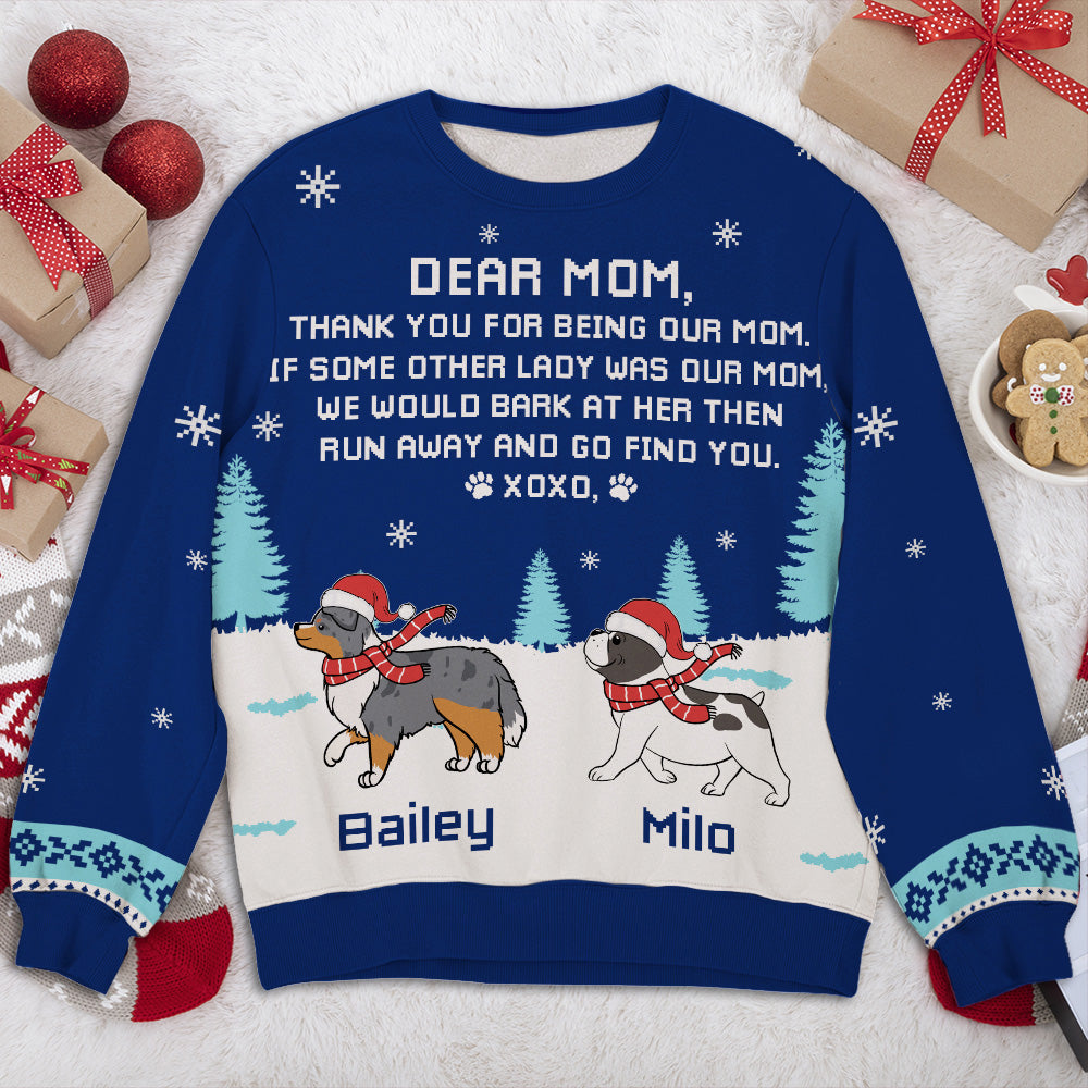 Dear Dad Mom Xoxo - Personalized Custom All-Over-Print Sweatshirt