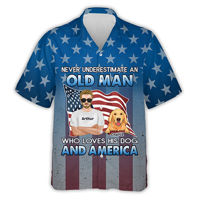 American Old Man - Personalized Custom Hawaiian Shirt