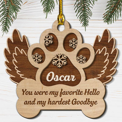 My Hardest Goodbye - Personalized Custom 2-layered Wood Ornament