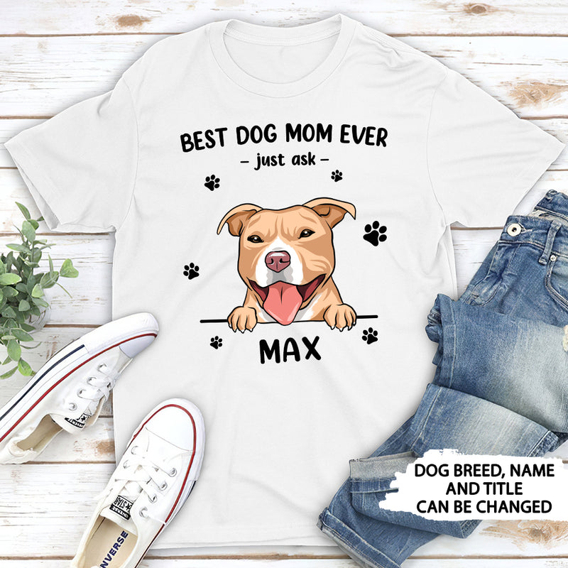 Best Dog Mom/Dad 1 - Personalized Custom Unisex T-shirt