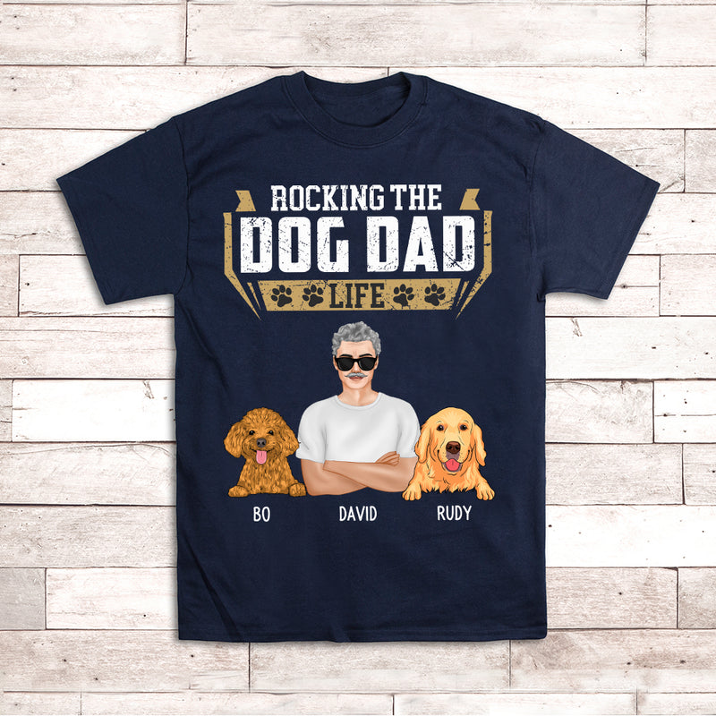 Rocking Dog Dad - Personalized Custom Unisex T-shirt