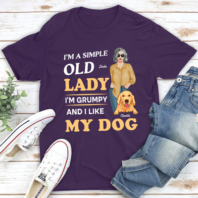 Simple Old Woman - Personalized Custom Unisex T-shirt