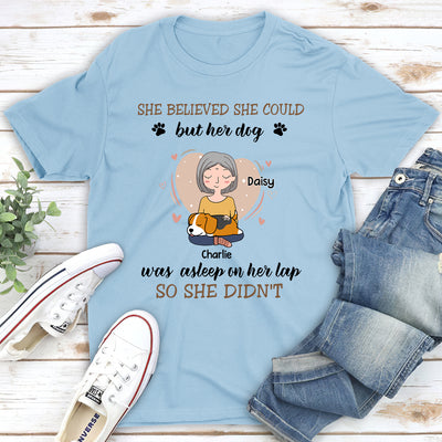 Asleep On Her Lap - Personalized Custom Unisex T-shirt