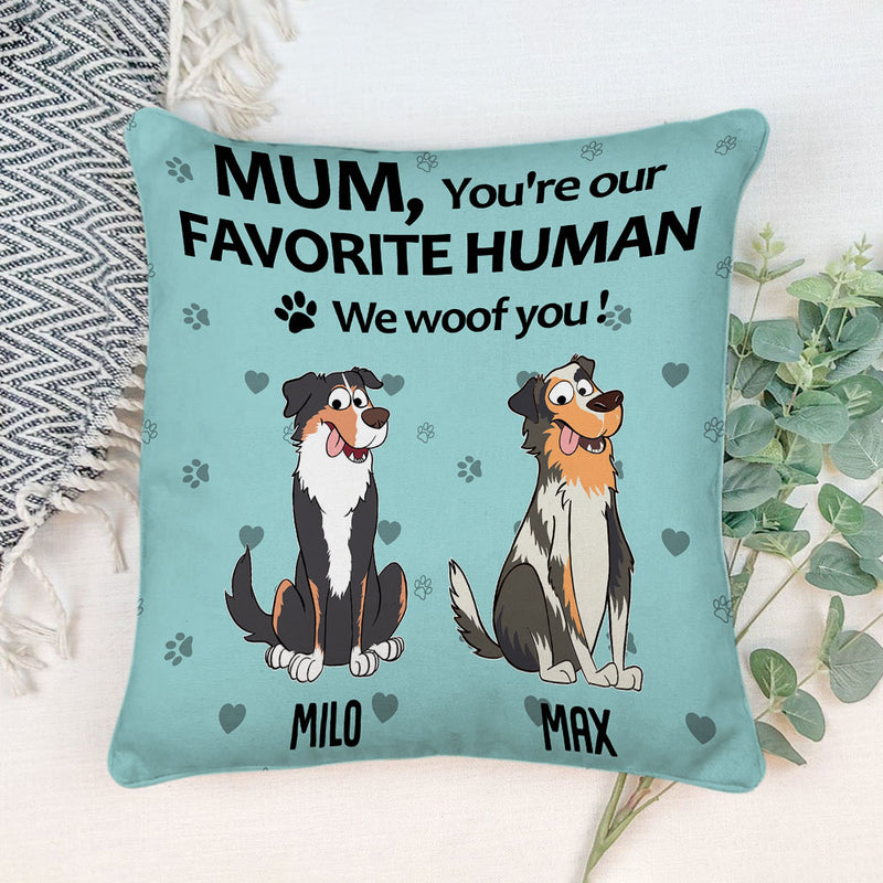 To My Favorite Human - Personalized Custom Throw Pillow