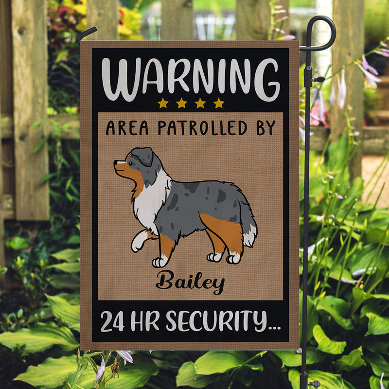 Area Patrolled - Personalized Custom Garden Flag