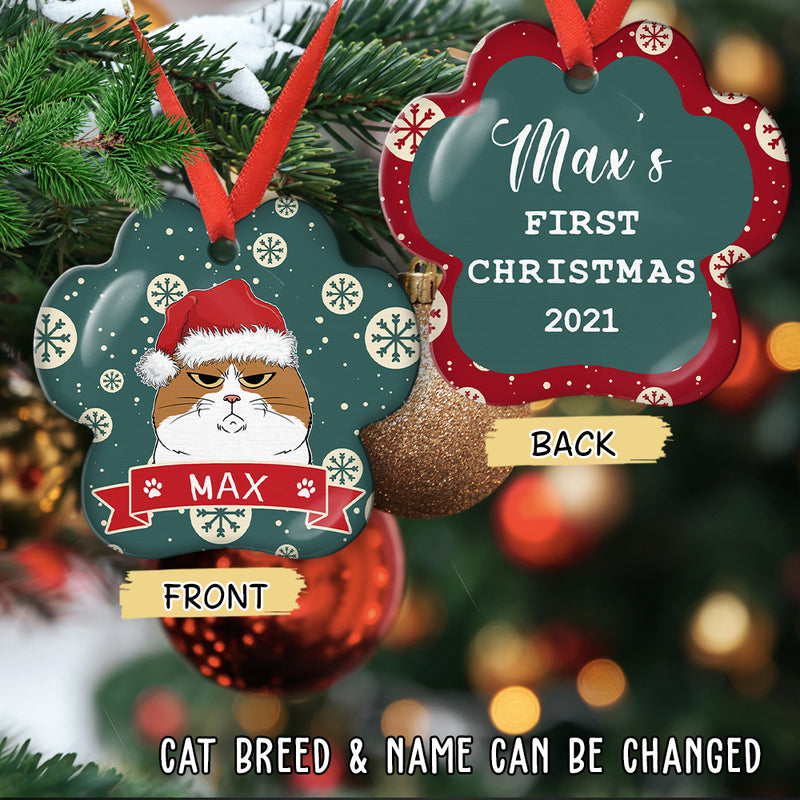 Cat‘s Name Christmas - Personalized Custom Aluminum Ornament