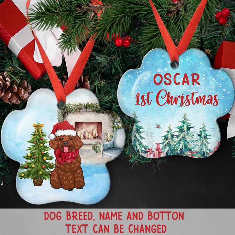 Dog Christmas - Personalized Custom Aluminum Ornament