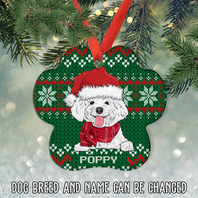 Christmas Dog Name - Personalized Custom Aluminum Ornament