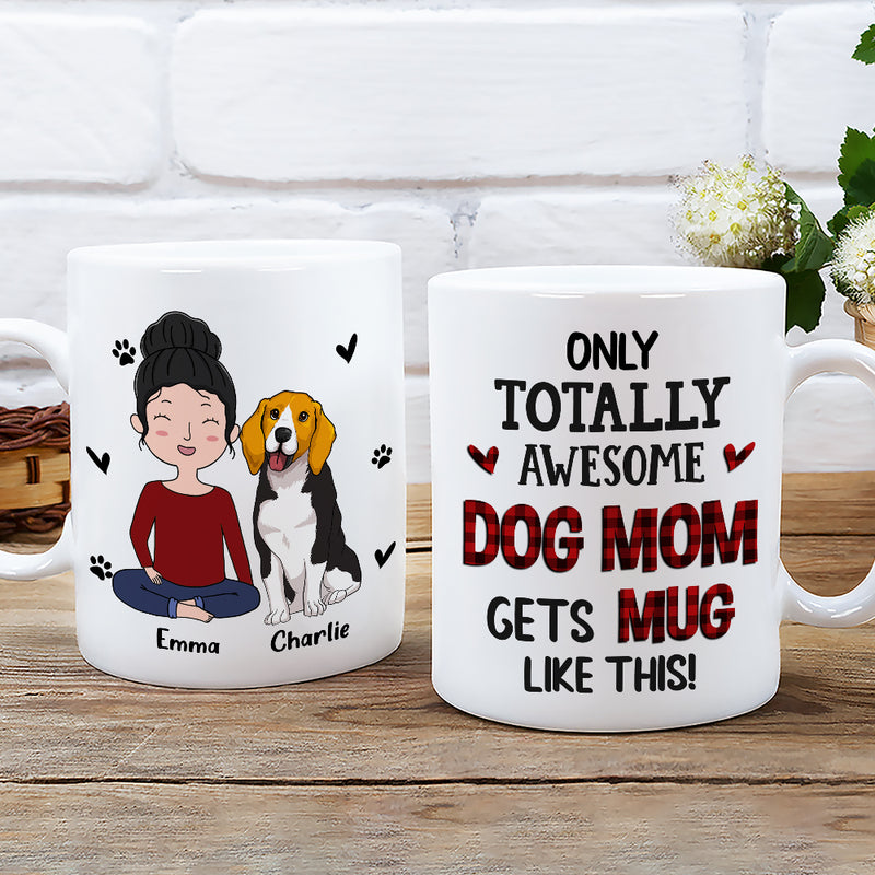 Awesome Dog Mom 1 - Personalized Custom Coffee Mug