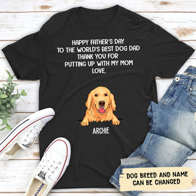World's Best Dog Dad - Personalized Custom Unisex T-shirt