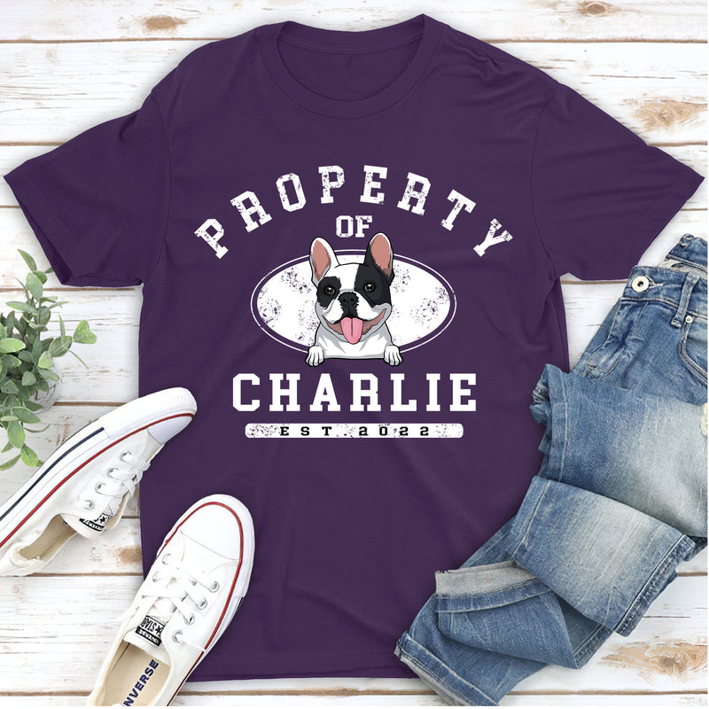 Property Of My Dog - Personalized Custom Unisex T-shirt