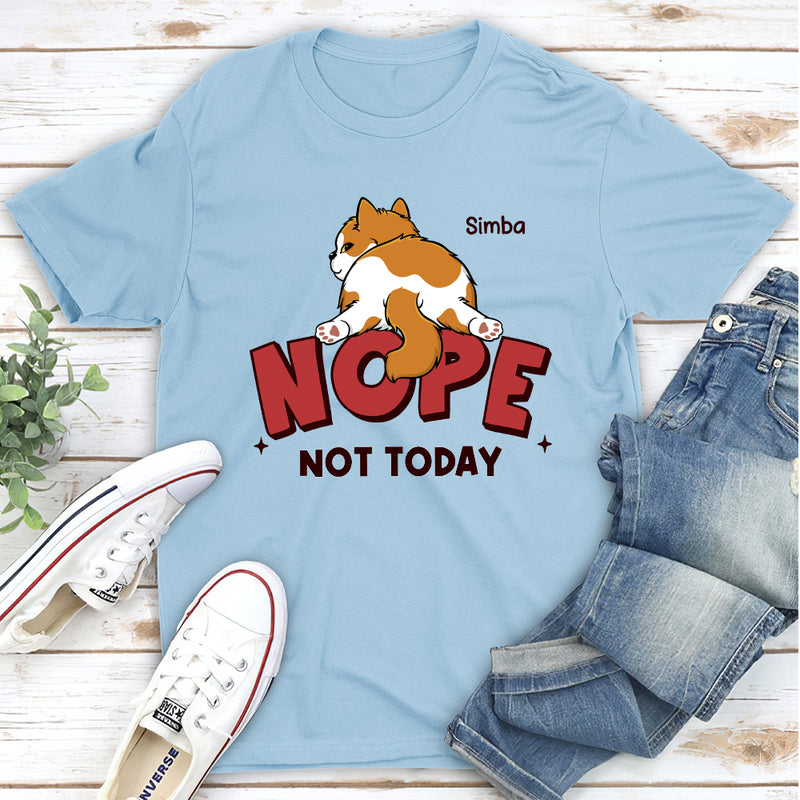 Nope Cat Butt - Personalized Custom Unisex T-Shirt