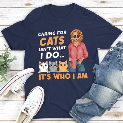 Caring For Cats 2  - Personalized Custom Unisex T-shirt