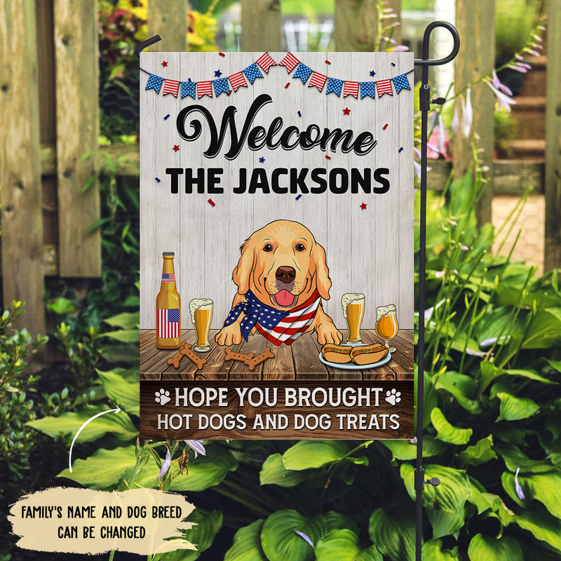 Hot Dogs And Treats - Personalized Custom Garden Flag
