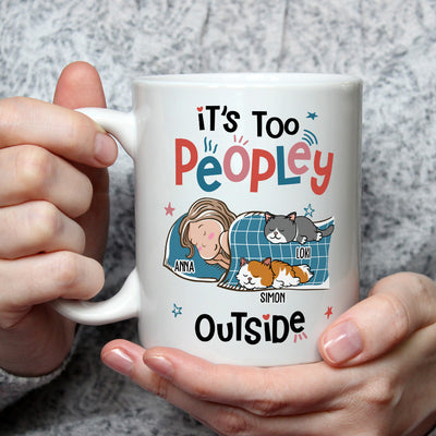 Too Peopley Outside - Personalized Custom Coffee Mug