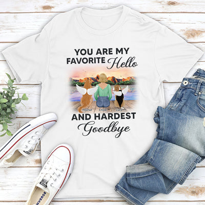 My Favorite Hello Memorial Sunset - Personalized Custom Unisex T-shirt